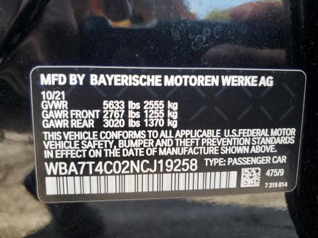 WBA7T4C02NCJ19258